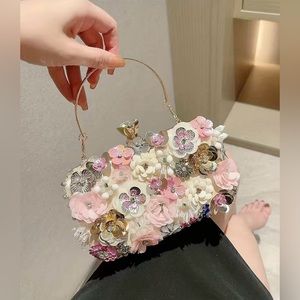 Jane Chic Designs Light Pink Blooming Bliss Clutch